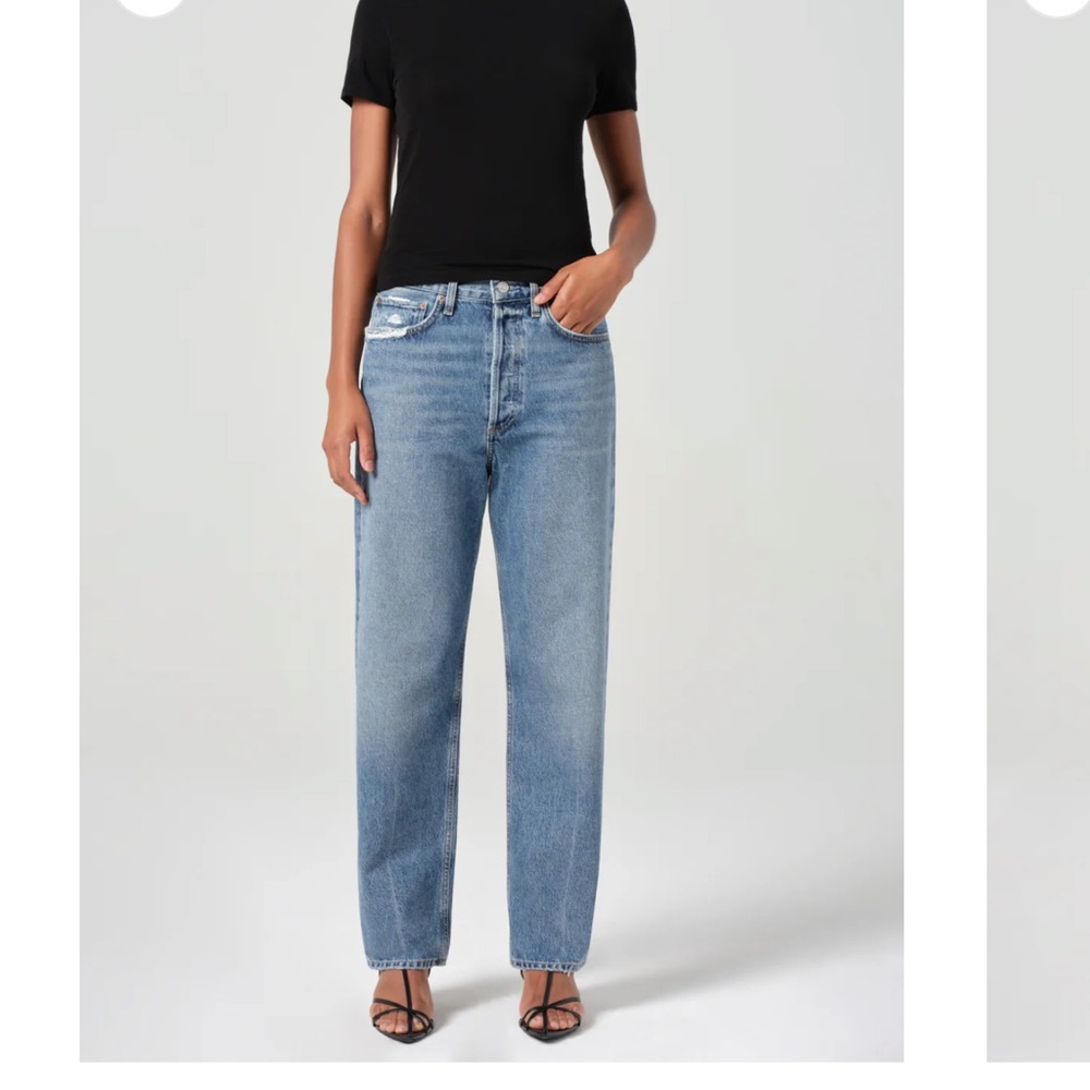 Agolde 90s Mid Rise Straight Jean in Hooked